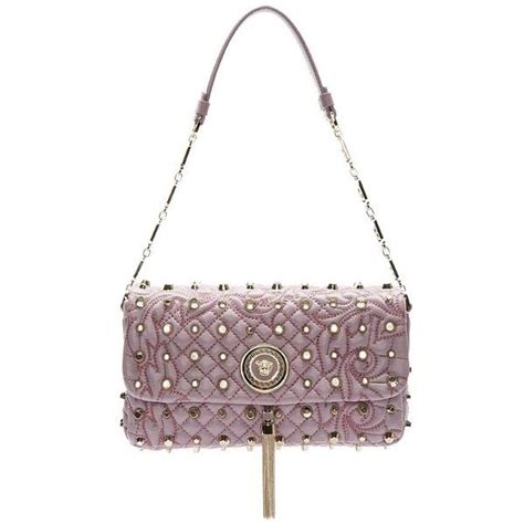 versace collection lavender jersey floral dress|Women's Versace Handbags .